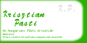 krisztian pasti business card